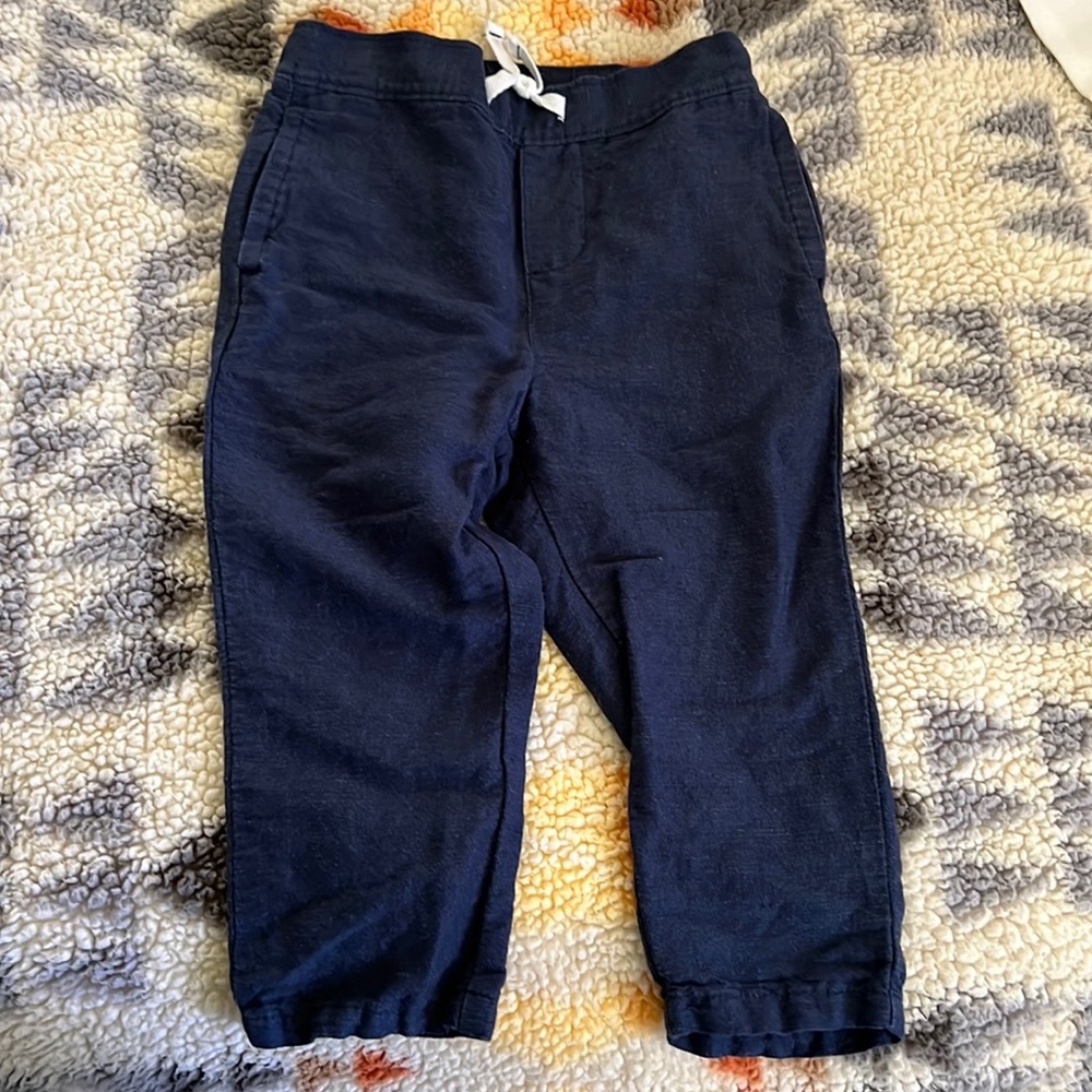 Navy blue janie and jack linen pants